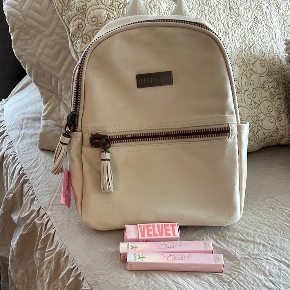 Jeffree Star Cream Backpack